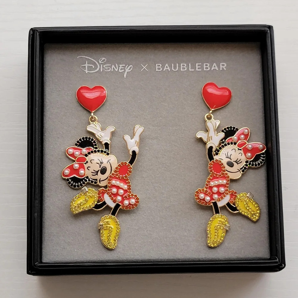 Disney X Baublebar Minnie Mouse Earrings NWT